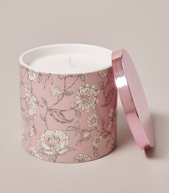 Gifting Floral Printed Candle - Pear Blossom & Freesia