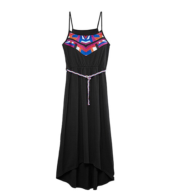 Piping Hot Embellished Neck Maxi Dress