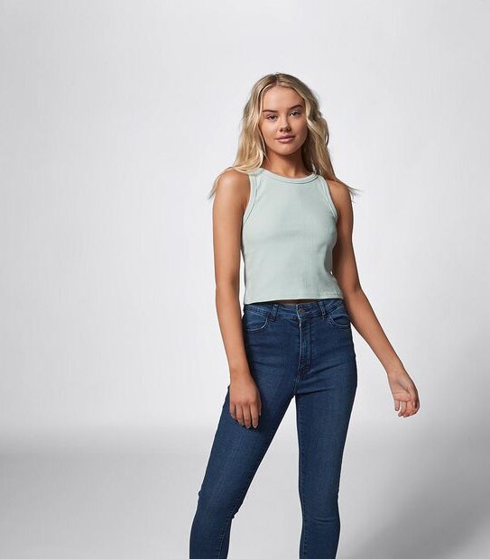 Lily Loves Ribbed Cami - Mercury Green