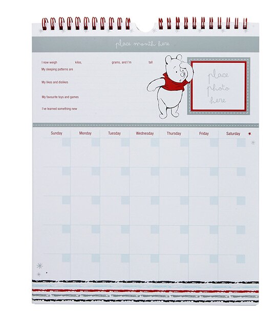 Winnie The Pooh Baby Calendar