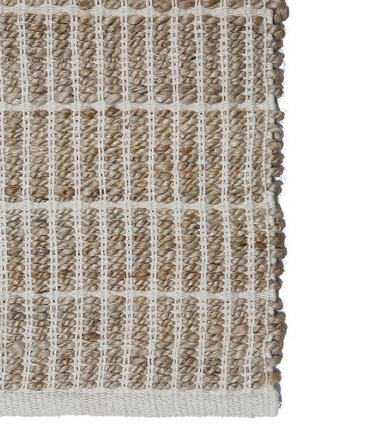 Textured Jute & Cotton Rug - 120cm x 180cm