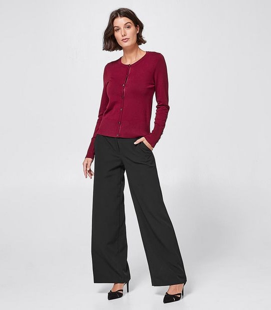 Preview Crew Neck Cardigan - Red