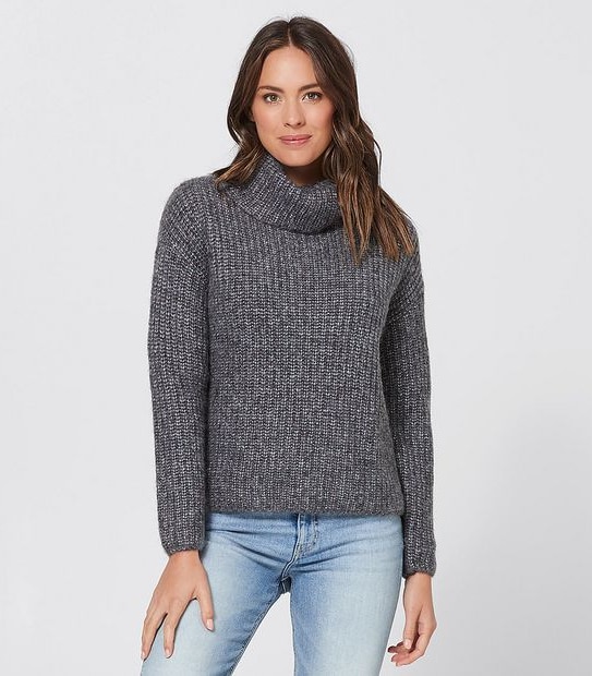 Roll Neck Jumper - Dark Grey
