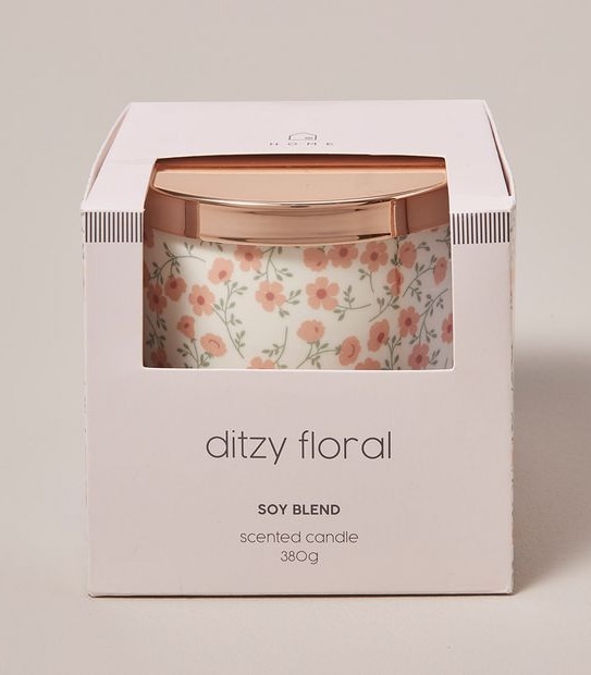 Gifting Ditsy Floral Printed Candle Oud Wood Target Australia