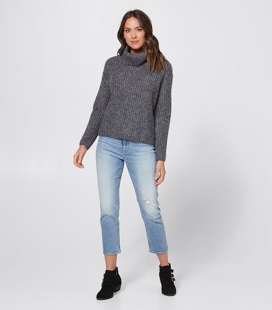 Roll Neck Jumper - Dark Grey