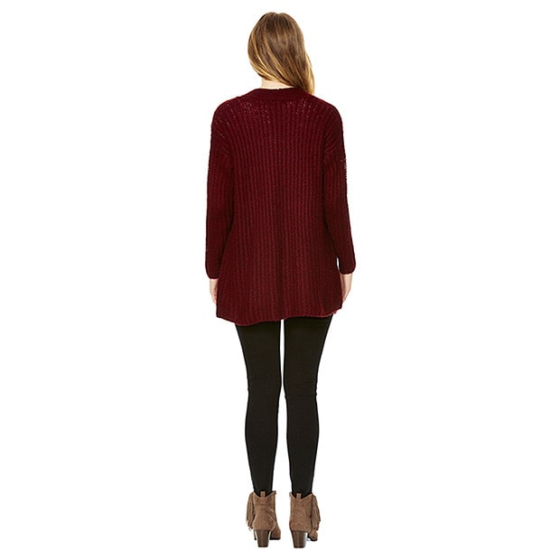 Lily Loves Grandpa Cardigan - Burgundy 