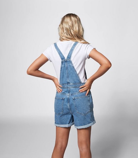 Lily Loves Denim Dungarees - Light Wash Blue
