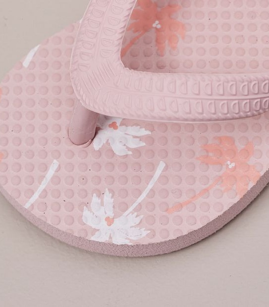 G JNR PINK PALM BACKSTRAP THONG  SIZE 4-9