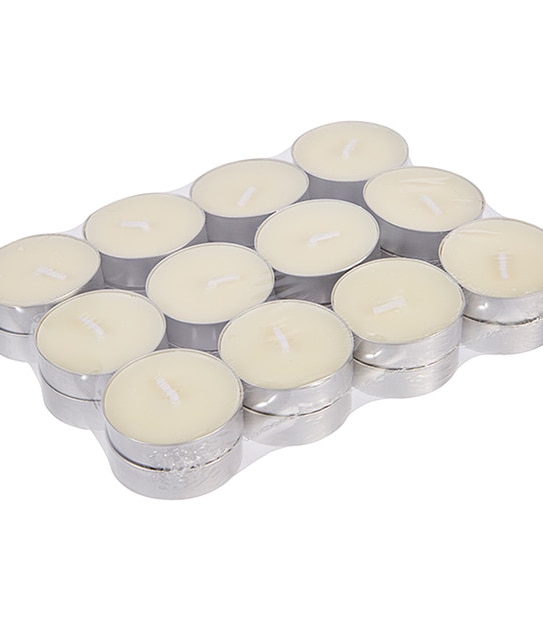 Pack of 24 Scented Tealight Candles - Vanilla