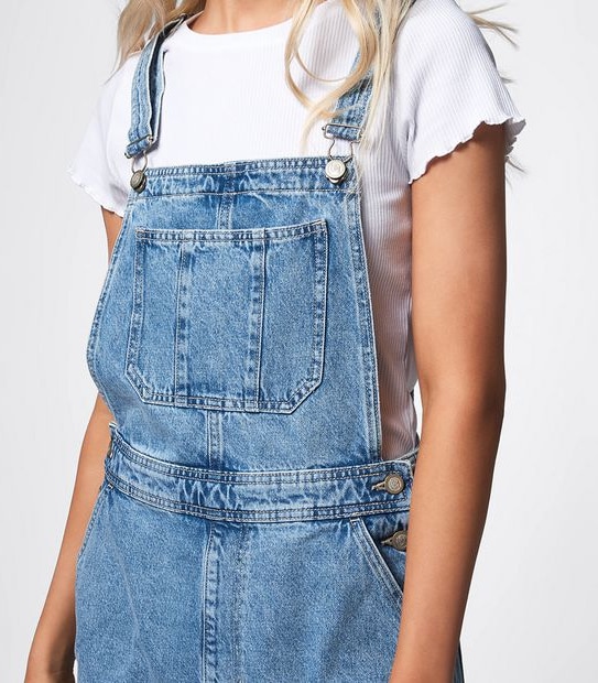 Lily Loves Denim Dungarees - Light Wash Blue