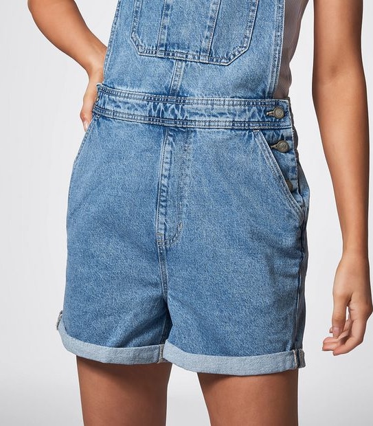 Lily Loves Denim Dungarees - Light Wash Blue