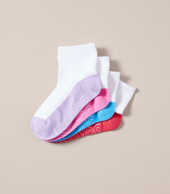 4 Pack Bonds Qtr Crew Socks