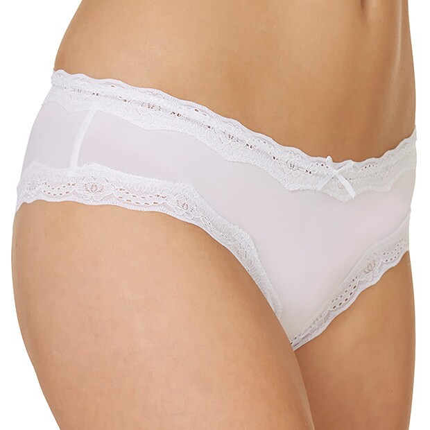 Microfibre Cheeky Cut Bikini Briefs - White Microfibre Cheeky Cut Bikini Briefs - White