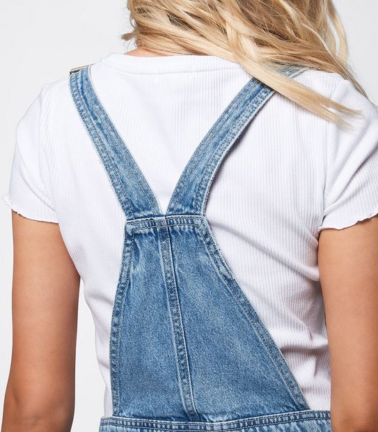 Lily Loves Denim Dungarees - Light Wash Blue
