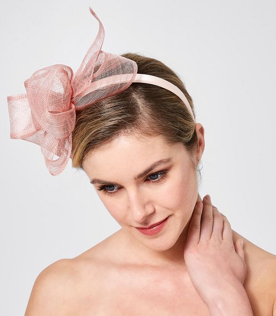 Sinamay Twisted Fascinator - Blush