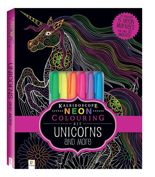 Kaleidoscope Neon Colouring Kit: Unicorns and More | Target Australia