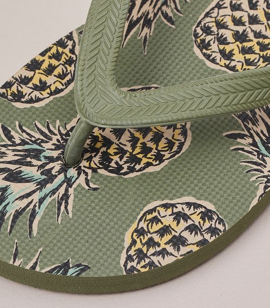 M MAUI SAGE PINEAPPLE THONG  SIZE 7-13