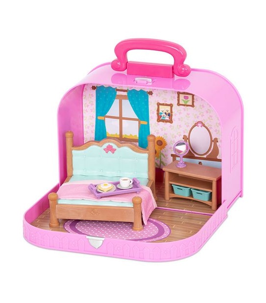 Li’l Woodzeez Travel Suitcase Bedroom Playset