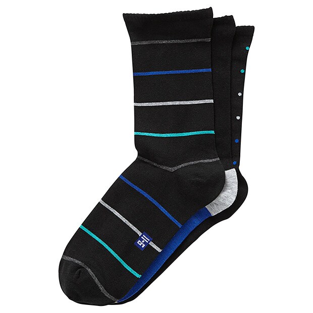 3 Pack All Day Fine Socks - Black 3 Pack All Day Fine Socks - Black