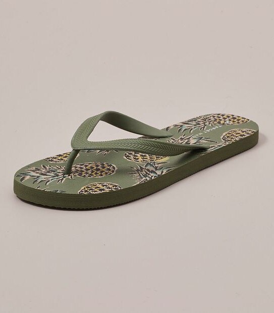 M MAUI SAGE PINEAPPLE THONG  SIZE 7-13