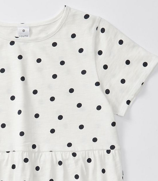 Tiered Polka Dot T-shirt Dress