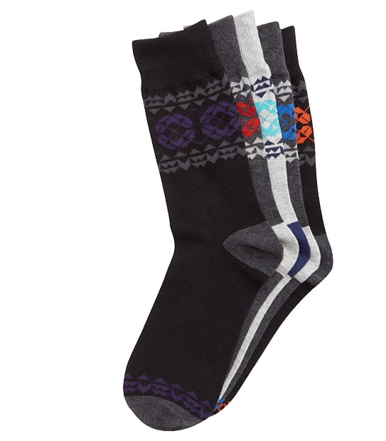 5 Pack Crew Business Socks - Nordic