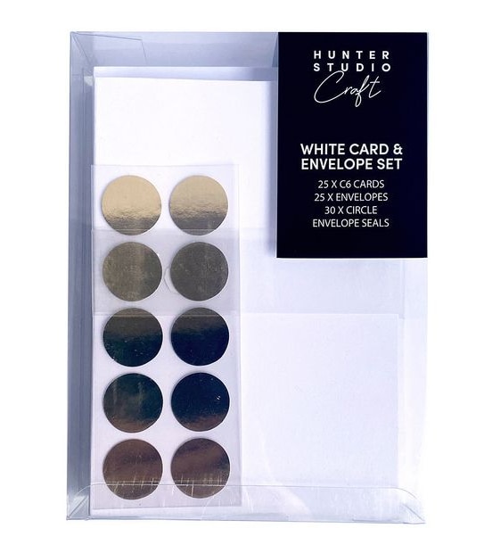 Hunter Studio White Card & Envelope Set