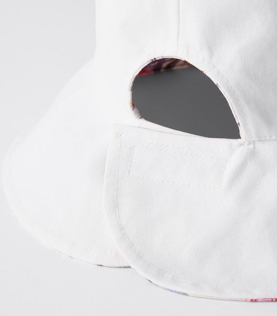 Reversible Bucket Hat - White Tropical