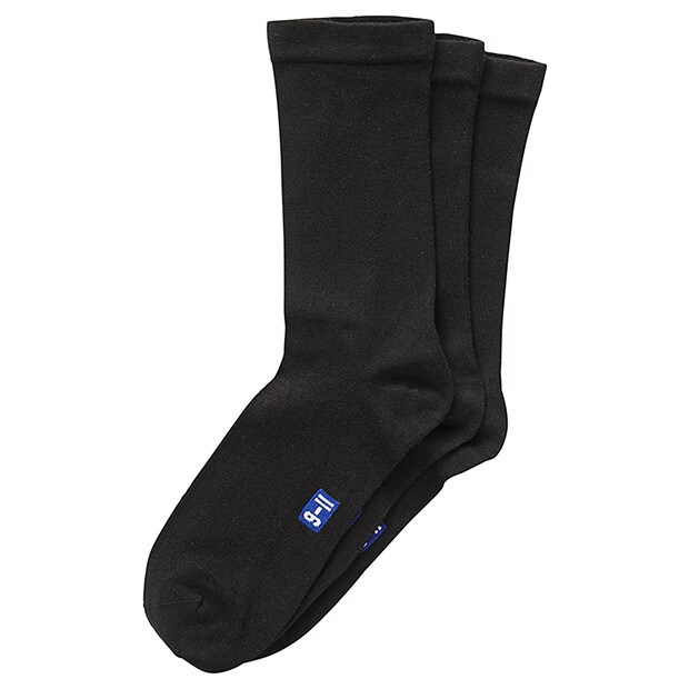 3 Pack All Day Fine Modal Blend Socks - Black 3 Pack All Day Fine Modal Blend Socks - Black
