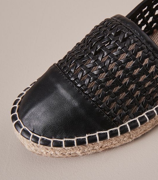 W FORBES III BLACK ESPADRILLE FLAT  SIZE 6-11