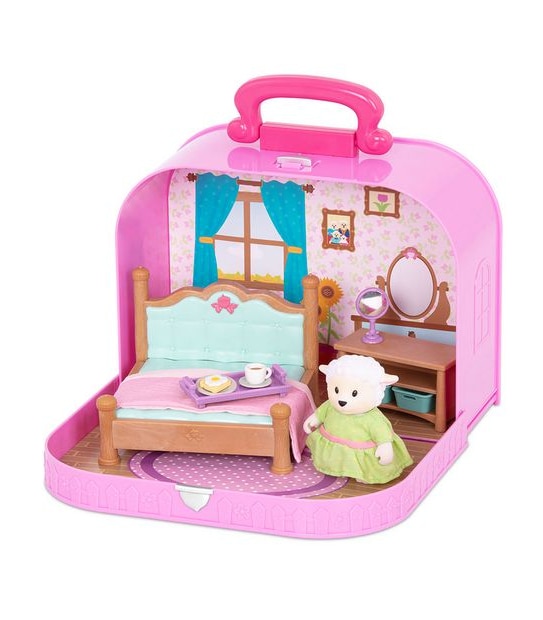 Li’l Woodzeez Travel Suitcase Bedroom Playset