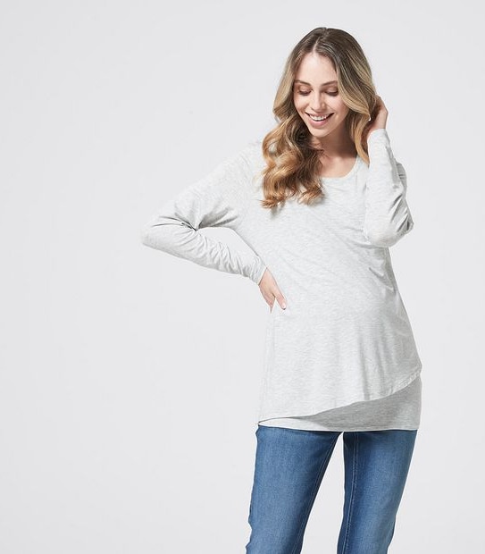 Maternity Long Sleeve Nursing Top