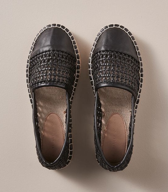 W FORBES III BLACK ESPADRILLE FLAT  SIZE 6-11