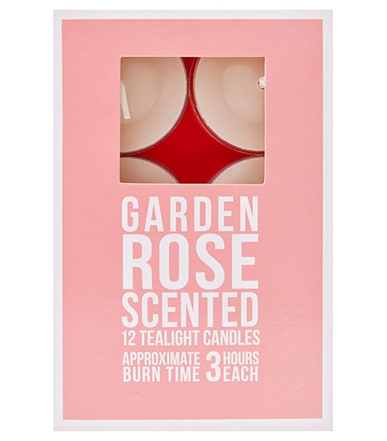 Tealight Candles Pack of 12 - Garden Rose Scented
