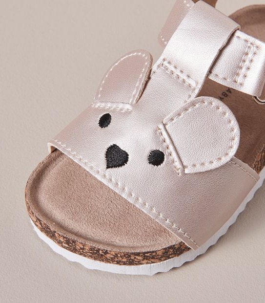 Baby Moulded Cork Sandals - Mouse 3 of 3