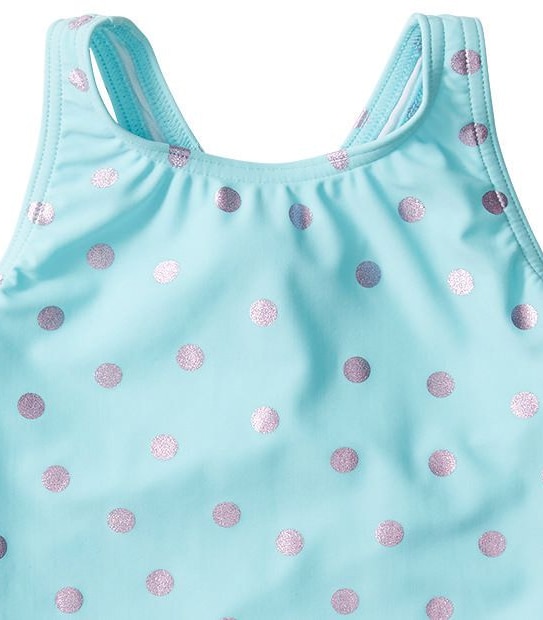 One Piece Chlorine Resistant Spot Print Bathers