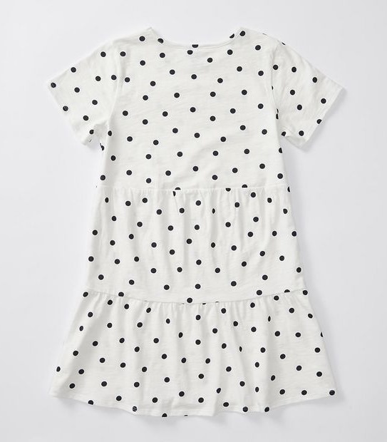 Tiered Polka Dot T-shirt Dress