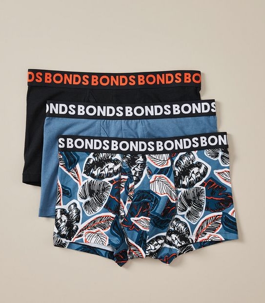 Bonds 3 Pack Everyday Trunks 