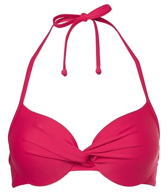 Halter Bikini Top - Tropical Pink