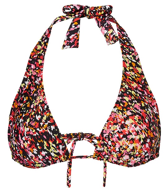 Halter Bikini Top - Confetti Black