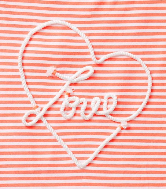 Fluoro Stripe 'Love' Tank Top 3 of 3
