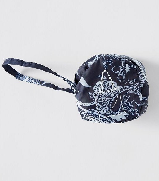 Round Fold Up Shopper Tote Bag