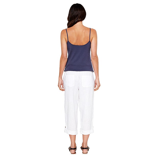 Linen Crop Pants White Target Australia