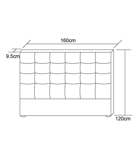 Sienna Queen Bed Head - Grey