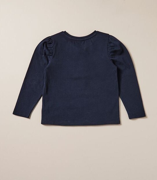 Long Puff Sleeve Embellished Top