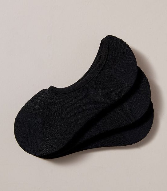 Active 3 Pack Mesh No Show Sneaker Socks - Black