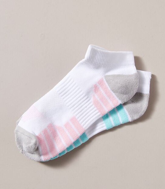 Active 2 Pack Cushion Foot Performance Trainer Socks - White