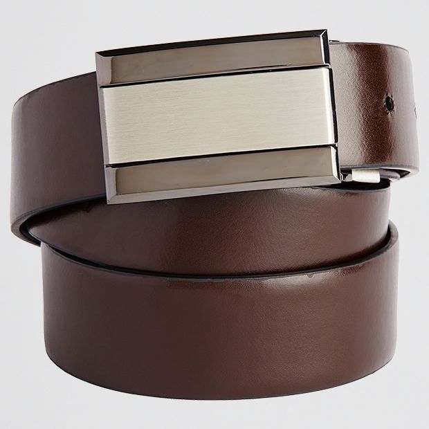 Men's Kensington Reversible Plate Belt - Black/Brown Men's Kensington Reversible Plate Belt - Black/Brown