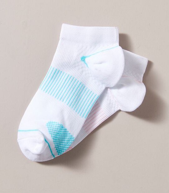 Active 2 Pack Lightweight Performance Trainer Socks - White