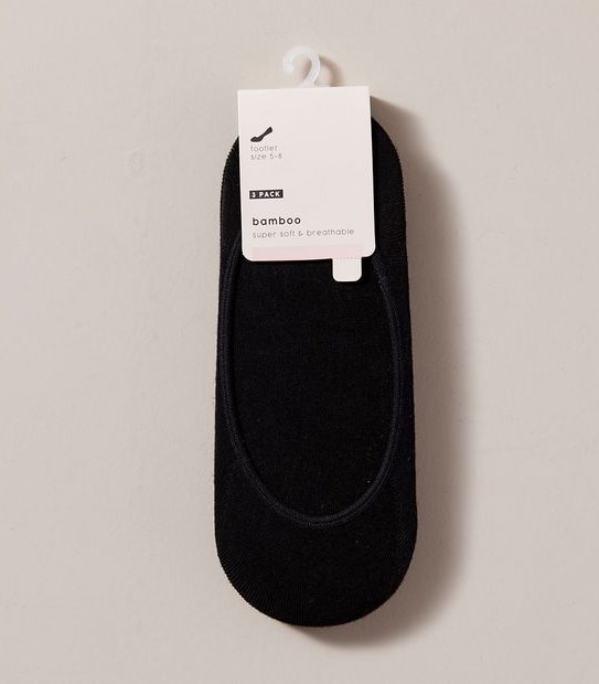 Womens 3 Pack Viscose from Bamboo Footlet Socks